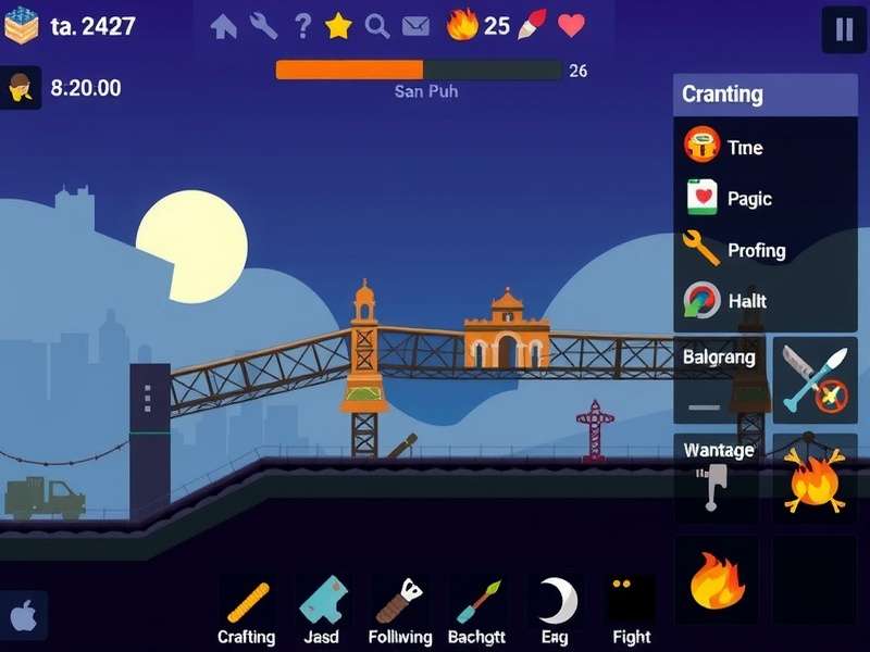 Pixel Craft Kolkata Chronicles gameplay screenshot showing Howrah Bridge